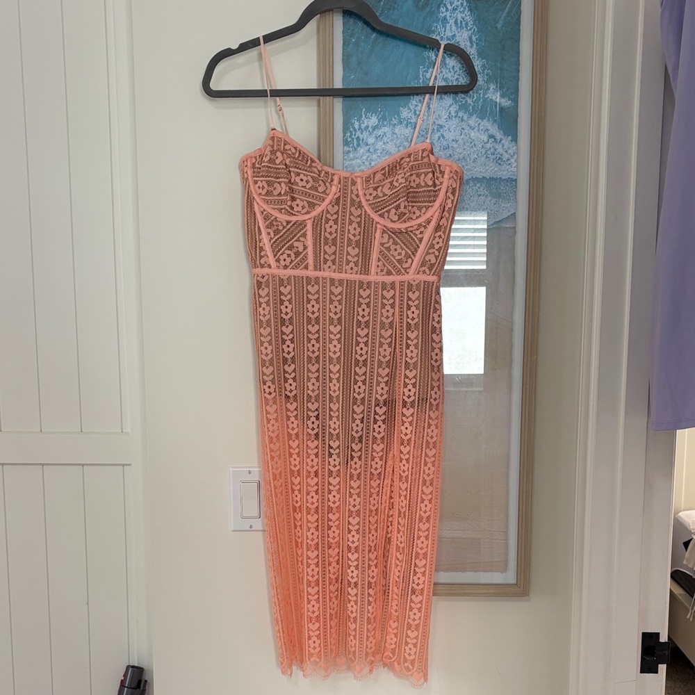 For Love And Lemons Dakota Lace bustier Mini Dress
